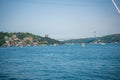 Rumeli Hisari castle, the Bosphorus and the Fatih Sultan Mehmet Bridge, Istanbul, Turkey Royalty Free Stock Photo