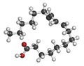 Rumenic acid bovinic acid, conjugated linoleic acid, CLA fatty acid molecule. Royalty Free Stock Photo