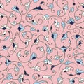 Rumi Iznik Seamless Pattern