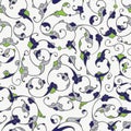 Rumi Iznik Seamless Pattern