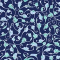 Rumi Iznik Seamless Pattern