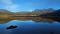 Ruminahui volcano reflected in the Limpiopungo lagoon inside the Cotopaxi National Park Royalty Free Stock Photo