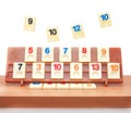 Rummy board game numbers Royalty Free Stock Photo