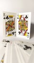 Rummy poker playing cards im white background