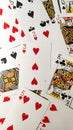 Rummy poker playing cards im white background