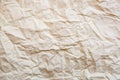 Rumpled beige background. Real texture of the wrapping texture