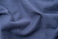 Rumpled Blue Cloth Fabric Swatch