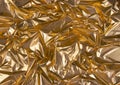 Rumpled Golden foil 1 Royalty Free Stock Photo