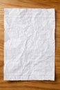 Rumpled lined sheet of paper