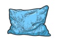 rumpled pillow cushion color sketch raster