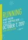 Run championship poster design template.