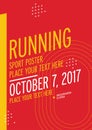 Run championship poster design template.