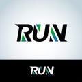 Run club logo template,t-shirt design. Sport logotype template, sports club, running club and fitness vector logo design template. Royalty Free Stock Photo