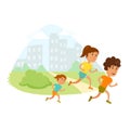 Run family vector Royalty Free Stock Photo