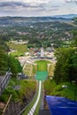 In-run of Great Krokiew ski jumping venue in Zakopane built on the north slope of Krokiew Mountain