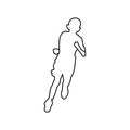 Run icon flat vector simple isolated illustration Royalty Free Stock Photo