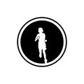 Run icon flat vector simple isolated illustration Royalty Free Stock Photo