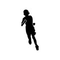 Run icon flat vector simple isolated illustration Royalty Free Stock Photo