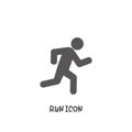 Run icon simple flat style vector illustration Royalty Free Stock Photo