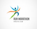 Run icon, symbol, marathon poster and logo Royalty Free Stock Photo