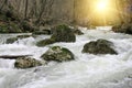Run of mountain river Royalty Free Stock Photo