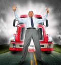 Run over by debt Royalty Free Stock Photo