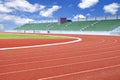 Run race track in sport stadium Royalty Free Stock Photo