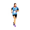 Run, running woman, geometrical silhouette Royalty Free Stock Photo