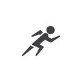 Run sprint sport vector icon Royalty Free Stock Photo