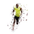 Run. Sprinting man, polygonal geometric Royalty Free Stock Photo