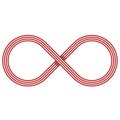 Run track in the shape of infinity Royalty Free Stock Photo