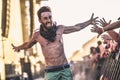 Run under the stage, Hellfest festival , Clisson, France