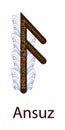 Runa. Scandinavian. Runes of Element, the flame around the runes Royalty Free Stock Photo