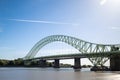 Runcorn, United Kingdom - 05292020 - The Magnificent Silver Jubilee Bridge in Runcorn