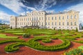 Rundale palace, former summer residence of Latvian nobility with a beautiful gardens around