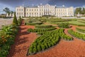 Rundale palace, former summer residence of Latvian nobility with a beautiful gardens around