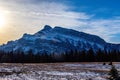 Rundlw mountain early in the morning. Banff National Park, Alberta, Canada