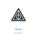 Rune icon vector. Trendy flat rune icon from miscellaneous collection isolated on white background. Vector illustration can be