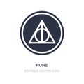 rune icon on white background. Simple element illustration from Miscellaneous concept