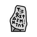 rune stone viking color icon vector illustration Royalty Free Stock Photo