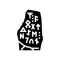 rune stone viking glyph icon vector illustration Royalty Free Stock Photo