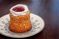 Runeberg`s tart or cake is a Finnish traditional dessert and pas