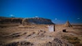 Runed Urga fishing village at the shore of Sudochye lake aka part of former Aral sea, Karakalpakstan, Uzbekistan