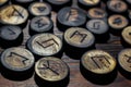 Runes carved from wood