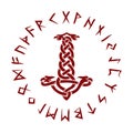 Runes. Pagan Mjolnir Celtic Heathen Mythology