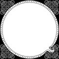Runic round frame Royalty Free Stock Photo