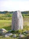 Runic standing boulder