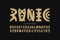 Runic style font design Royalty Free Stock Photo