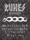 Runic style hand drawn alphabet