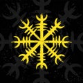 Runic viking yellow symbol design